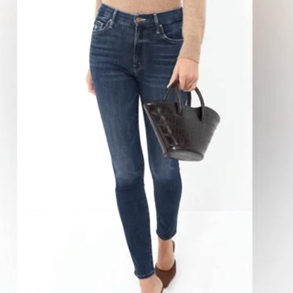 MOTHER High Waisted Looker Crop Jeans Pardon My French Size 28